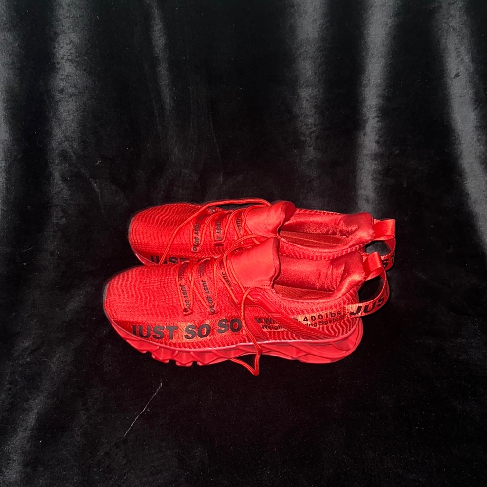 Brand new without tags red gym shoes never been worn